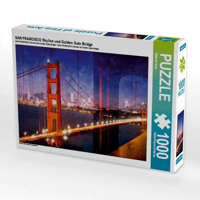 SAN FRANCISCO Skyline und Golden Gate Bridge 1000 Teile Puzzle quer - CALVENDO Foto-Puzzle'