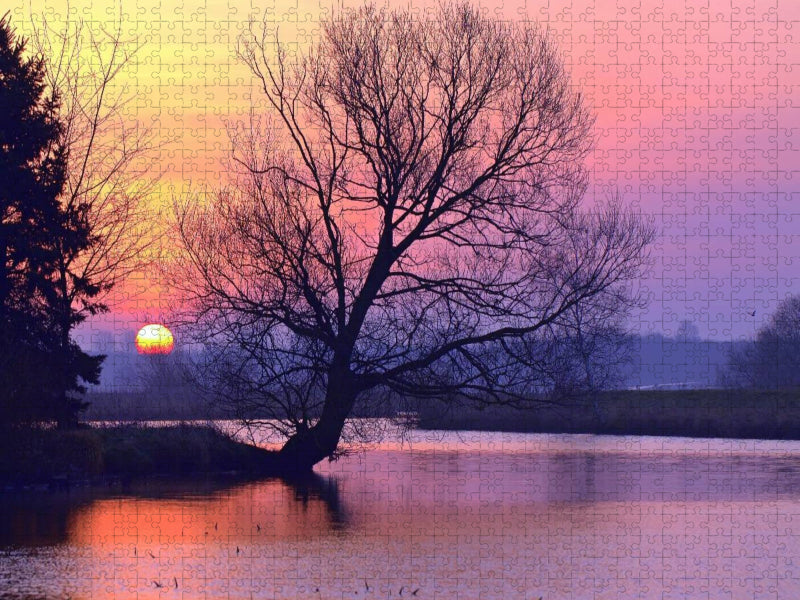 Tageserwachen an der Hamme - CALVENDO Foto-Puzzle'
