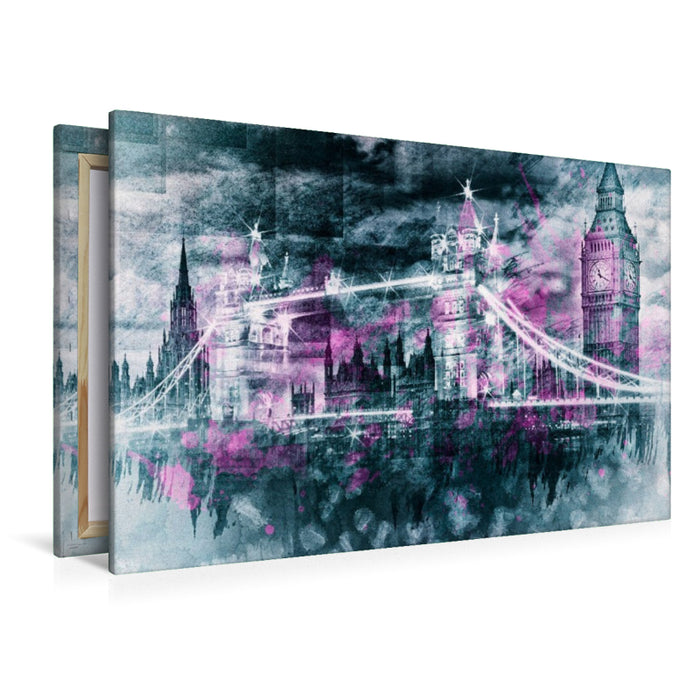 Premium Textil-Leinwand LONDON Collage
