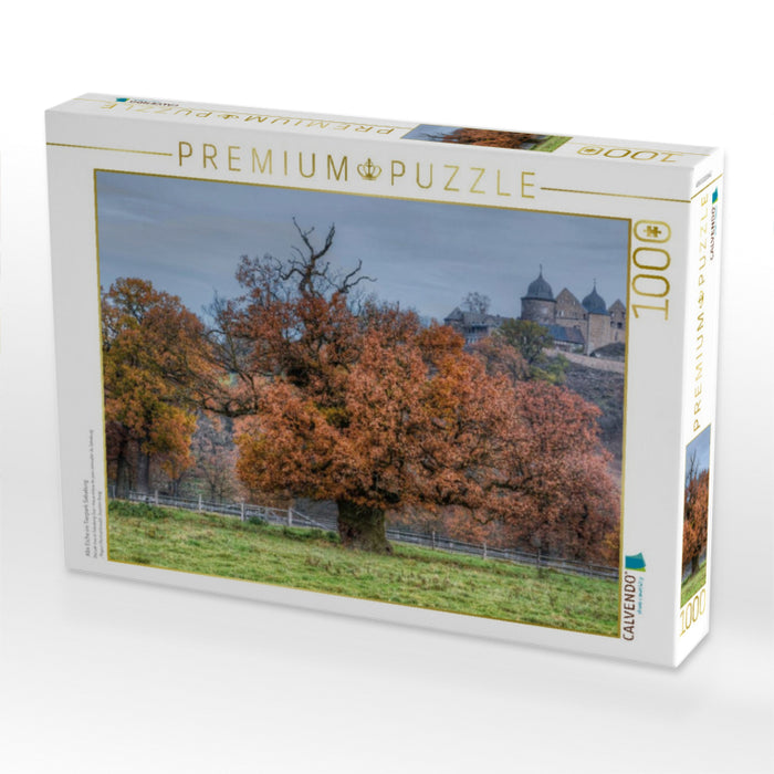 Alte Eiche im Tierpark Sababurg - CALVENDO Foto-Puzzle'