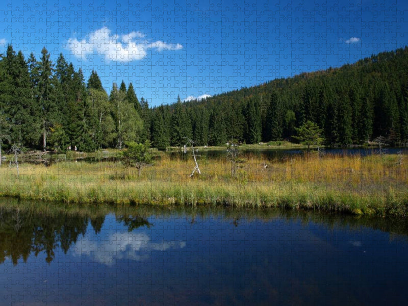 Wölkchen über dem Kleinen Arbersee - CALVENDO Foto-Puzzle'