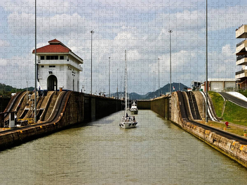 Panamakanal, Miraflores-Schleuse - CALVENDO Foto-Puzzle'