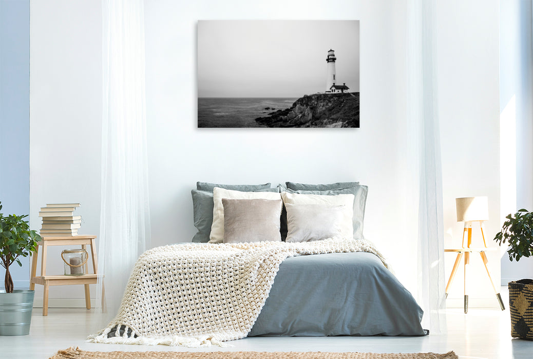 Premium Textil-Leinwand Premium Textil-Leinwand 120 cm x 80 cm quer Pigeon Point Lighthouse, Kalifornien