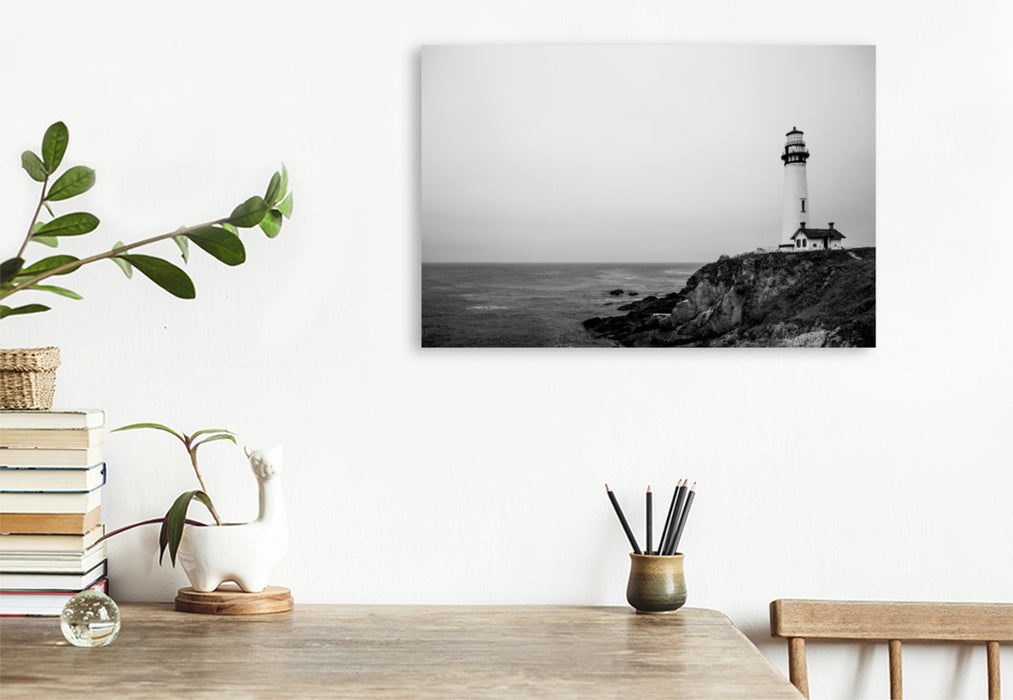 Premium Textil-Leinwand Premium Textil-Leinwand 120 cm x 80 cm quer Pigeon Point Lighthouse, Kalifornien