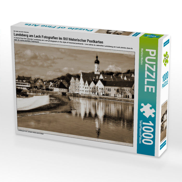 Ein Motiv aus dem Kalender Landsberg am Lech Fotografien im Stil historischer Postkarten 1000 Teile Puzzle quer - CALVENDO Foto-Puzzle'