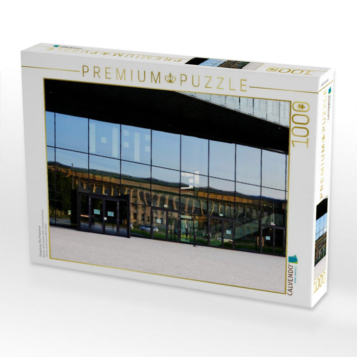 Spiegelung: Alte Pinakothek - CALVENDO Foto-Puzzle'