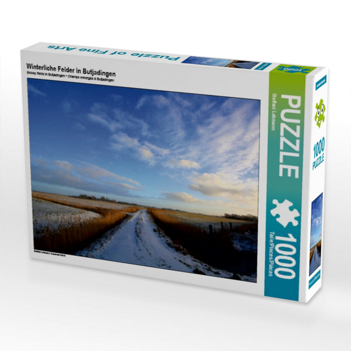 Winterliche Felder in Butjadingen 1000 Teile Puzzle quer - CALVENDO Foto-Puzzle'