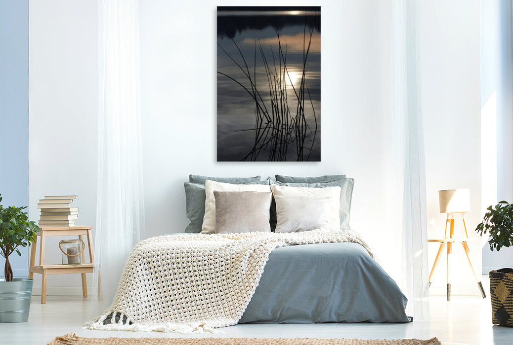 Premium Textil-Leinwand Premium Textil-Leinwand 80 cm x 120 cm  hoch Ein Motiv aus dem Kalender Stille - Natur im Winterschlaf
