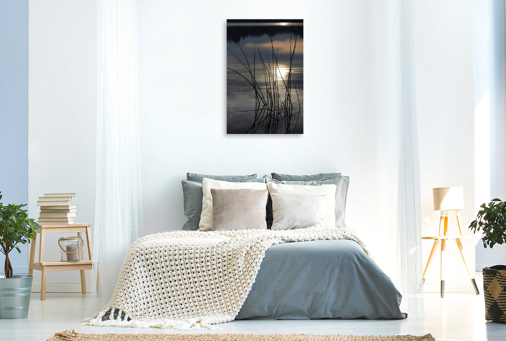 Premium Textil-Leinwand Premium Textil-Leinwand 80 cm x 120 cm  hoch Ein Motiv aus dem Kalender Stille - Natur im Winterschlaf
