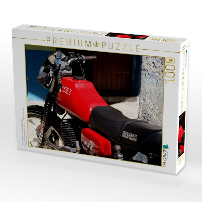 Motorrad MZ ETZ 250 aus der DDR auf Kuba - CALVENDO Foto-Puzzle'