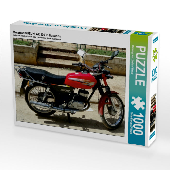 Motorrad SUZUKI AX 100 in Havanna 1000 Teile Puzzle quer - CALVENDO Foto-Puzzle'
