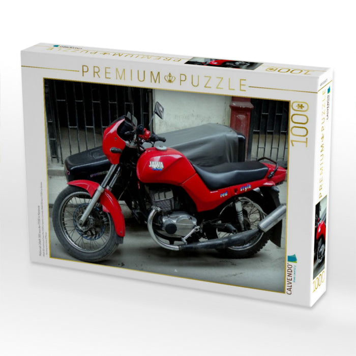 Motorrad JAWA 350 aus der CSSR in Havanna - CALVENDO Foto-Puzzle'