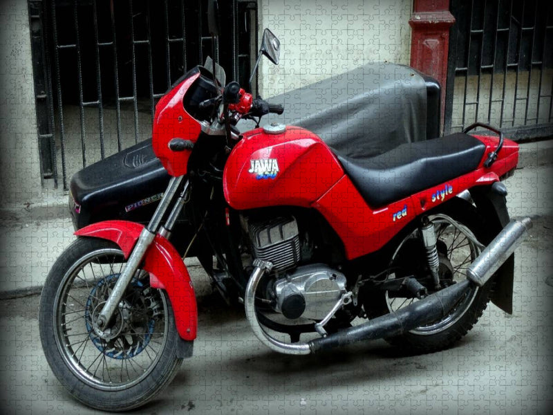 Motorrad JAWA 350 aus der CSSR in Havanna - CALVENDO Foto-Puzzle'