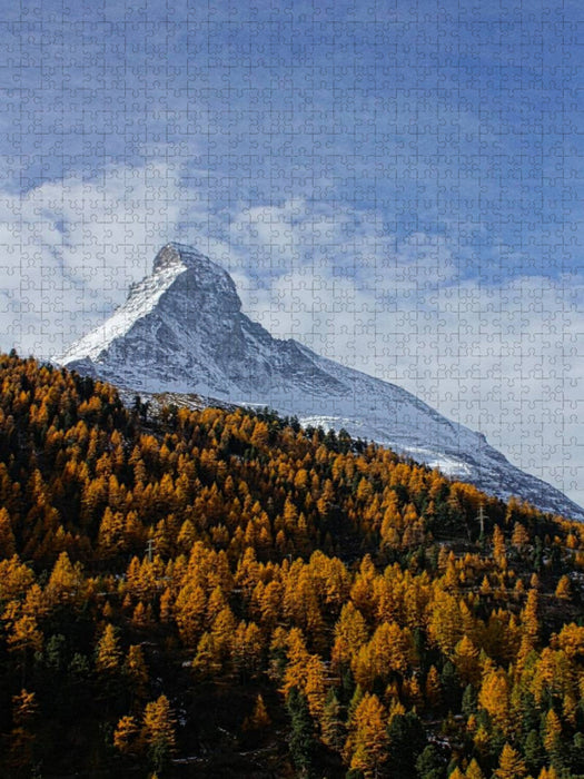 Goldene Herbststimmung mit Matterhorn - Zermatt - CALVENDO Foto-Puzzle'