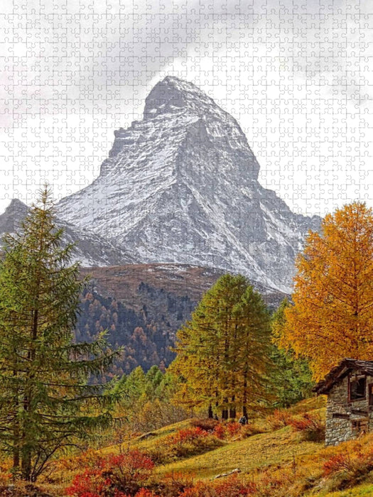 Matterhorn im Herbst - Zermatt - CALVENDO Foto-Puzzle'