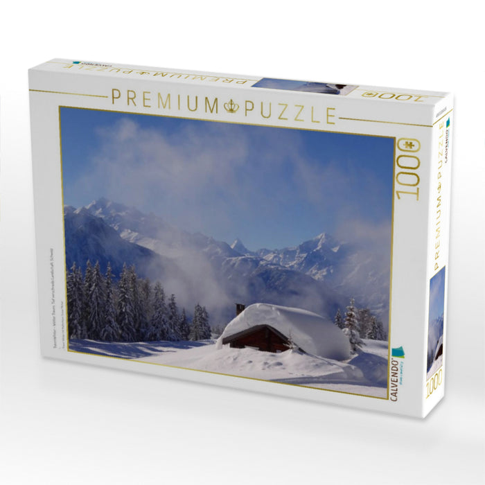 TraumWinter - Winter Traum. Tief verschneite Landschaft. Schweiz - CALVENDO Foto-Puzzle'