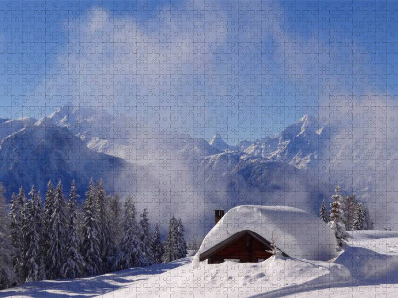 TraumWinter - Winter Traum. Tief verschneite Landschaft. Schweiz - CALVENDO Foto-Puzzle'
