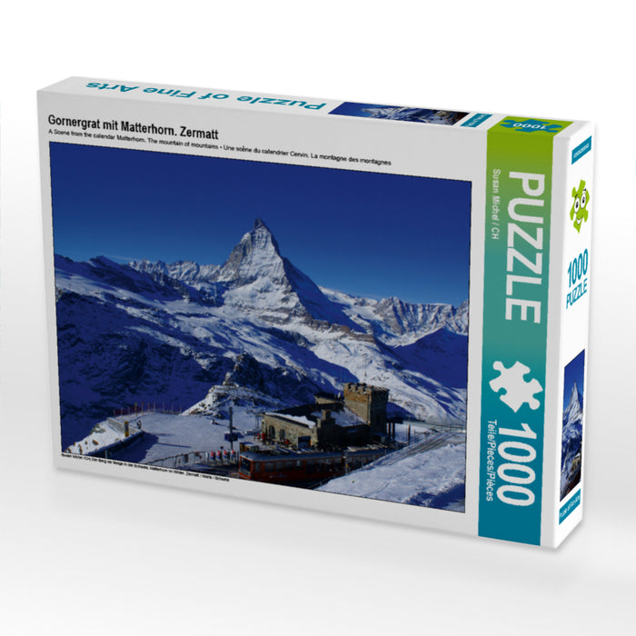 Gornergrat mit Matterhorn. Zermatt 2000 Teile Puzzle quer - CALVENDO Foto-Puzzle'