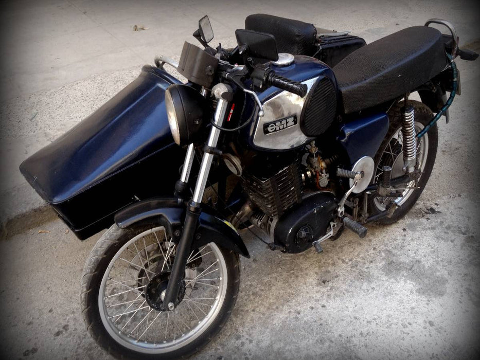 Motorrad-Gespann der Marke MZ aus der DDR auf Kuba - CALVENDO Foto-Puzzle'