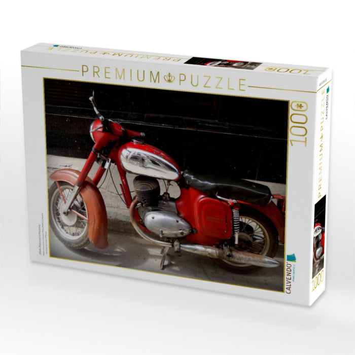 JAWA-Motorrad in Havanna - CALVENDO Foto-Puzzle'