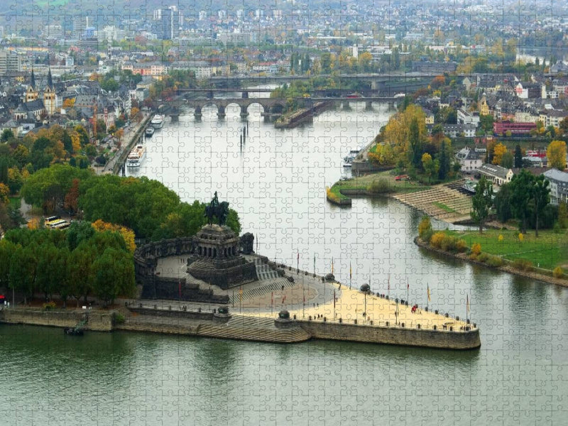Deutsches Eck in Koblenz - CALVENDO Foto-Puzzle'