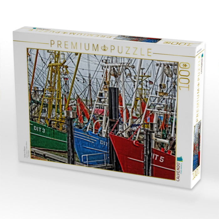 Kutter in Ditzum - CALVENDO Foto-Puzzle'