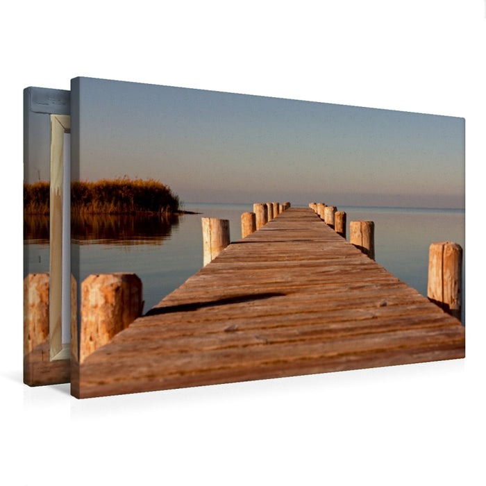 Premium Textil-Leinwand Sonniger Steg