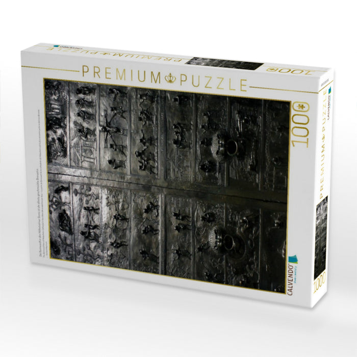 Die Bernwardtür des Hildesheimer Doms ist die älteste geschmückte Bronzetür. - CALVENDO Foto-Puzzle'