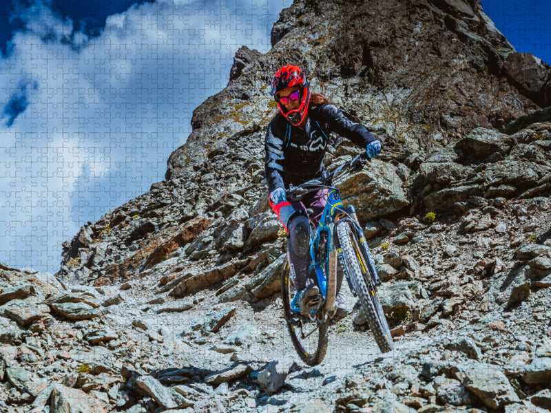 Auch Frauen können Downhill - CALVENDO Foto-Puzzle'