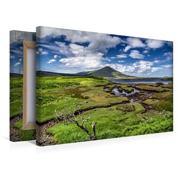 Premium Textil-Leinwand Moorlandschaft im County Mayo
