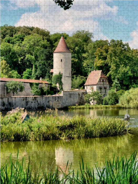 Ein Motiv aus dem Kalender Dinkelsbühl - Romantisches Kleinod 1000 Teile Puzzle hoch - CALVENDO Foto-Puzzle'