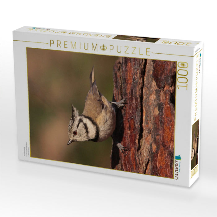 Haubenmeise - CALVENDO Foto-Puzzle'