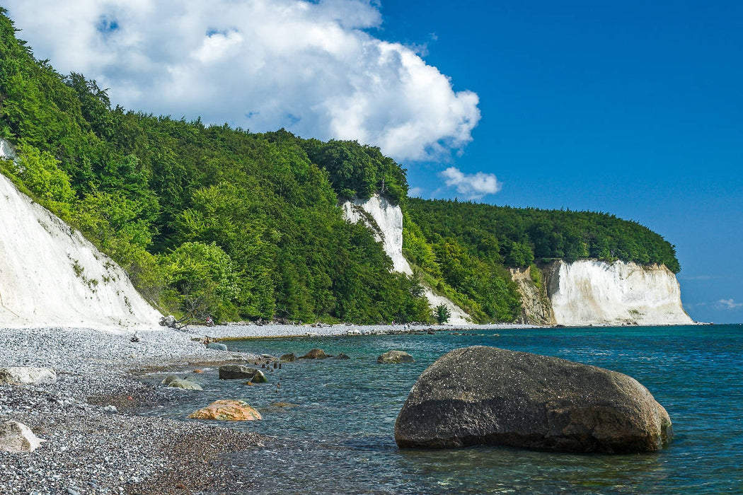 Premium Textil-Leinwand Kreidefelsen-Insel Rügen