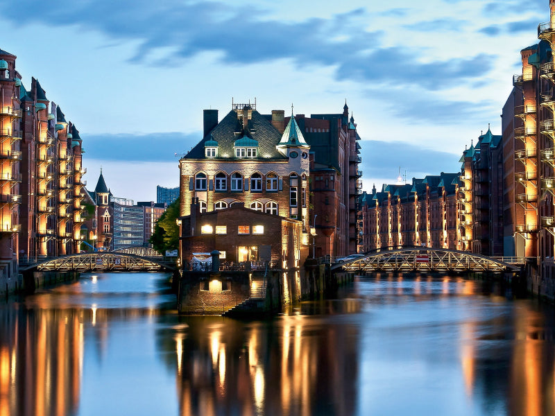 Speicherstadt Hamburg 1000 Teile Puzzle quer - CALVENDO Foto-Puzzle'