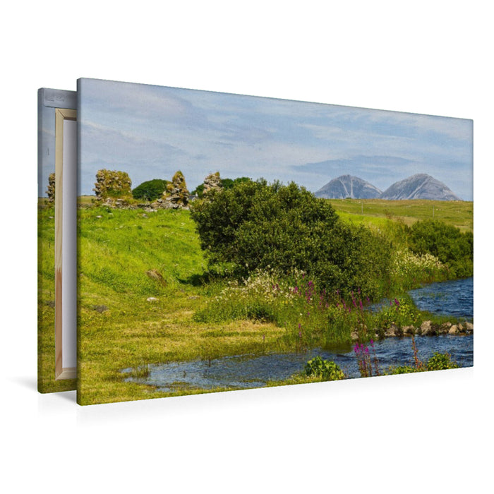 Premium Textil-Leinwand Finlaggan See