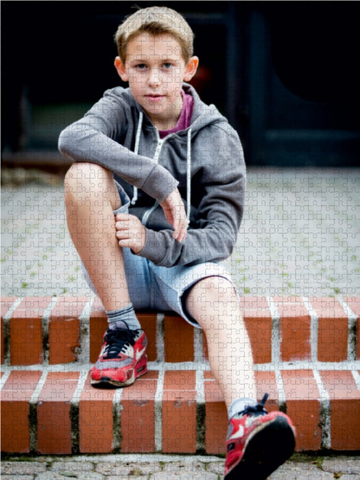 Ferdinand Schönfeld als Charly im Kinder Abenteuerfilm "Timebreakers" 1000 Teile Puzzle hoch - CALVENDO Foto-Puzzle'
