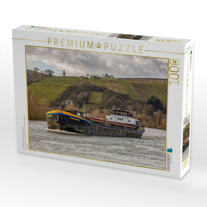 Schiff auf dem Main bei Dettelbach - CALVENDO Foto-Puzzle'