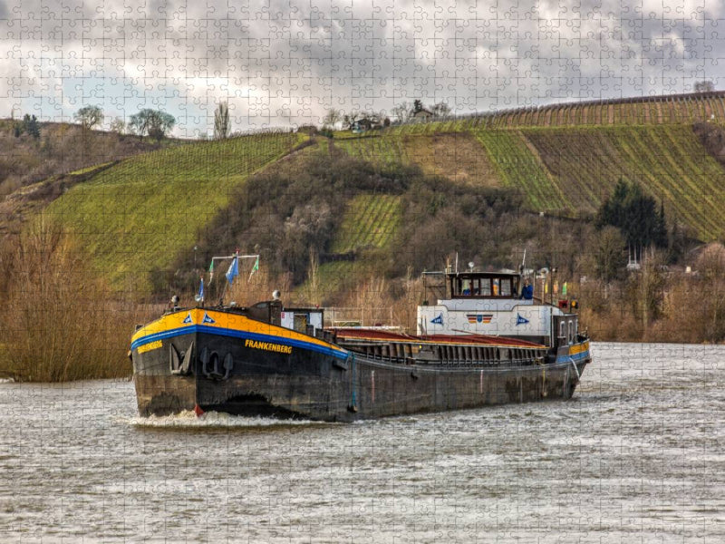 Schiff auf dem Main bei Dettelbach - CALVENDO Foto-Puzzle'