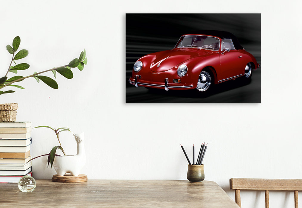 Premium Textil-Leinwand Premium Textil-Leinwand 120 cm x 80 cm quer Porsche 356 A - Bj. 1959