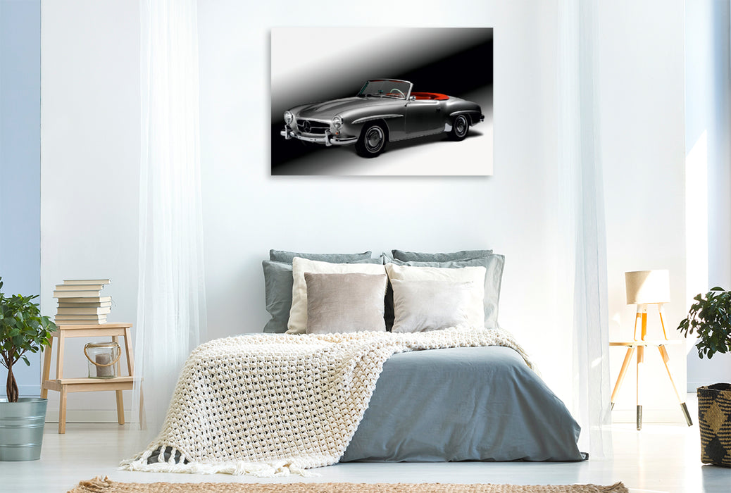 Premium Textil-Leinwand Premium Textil-Leinwand 120 cm x 80 cm quer Mercedes Benz 190 SL - Bj. 1954