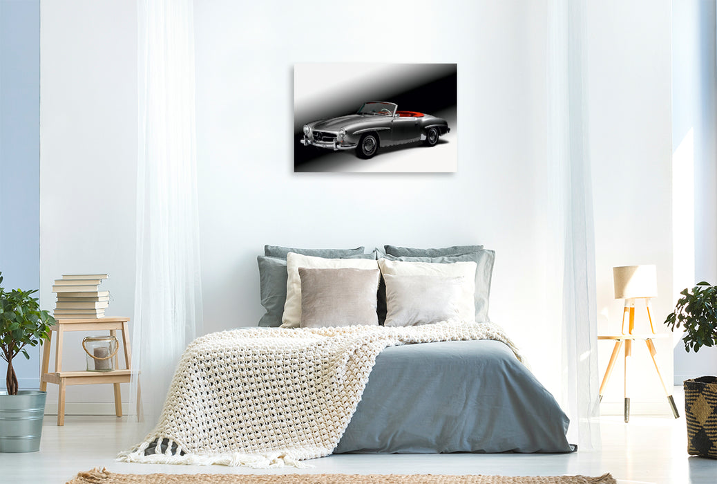 Premium Textil-Leinwand Premium Textil-Leinwand 120 cm x 80 cm quer Mercedes Benz 190 SL - Bj. 1954