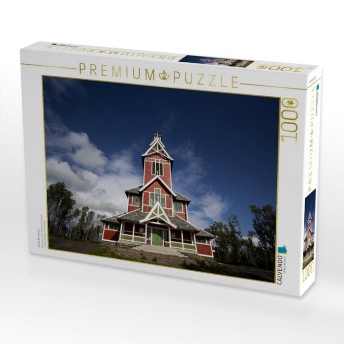 Kirche bei Leknes - CALVENDO Foto-Puzzle'
