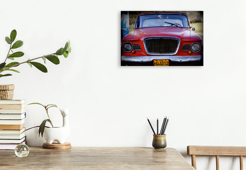 Premium Textil-Leinwand Premium Textil-Leinwand 120 cm x 80 cm quer Ein Motiv aus dem Kalender  "Auto-Legenden -  STUDEBAKER"