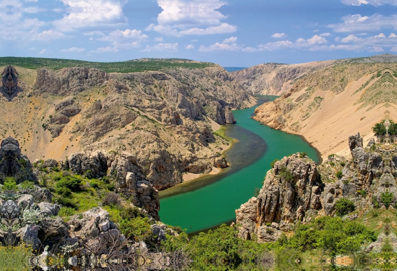 Premium Textil-Leinwand Zrmanja Canyon