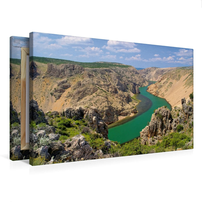 Premium Textil-Leinwand Zrmanja Canyon