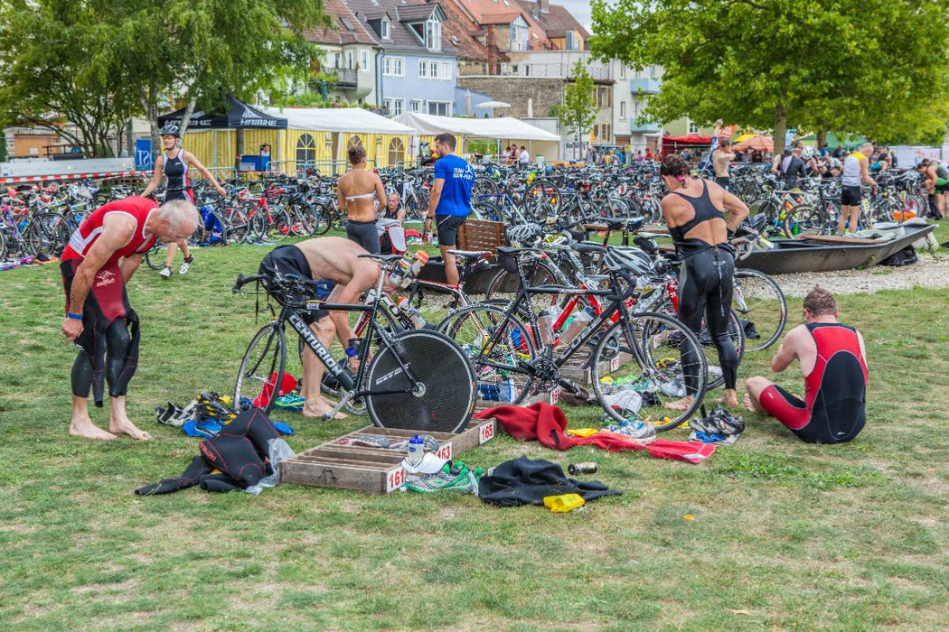 Premium Textil-Leinwand Triathlon Wechselzone