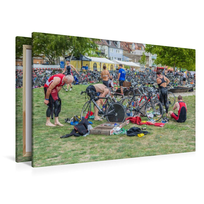 Premium Textil-Leinwand Triathlon Wechselzone