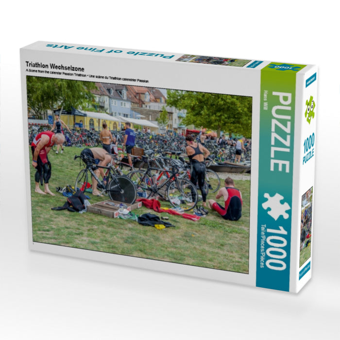 Zone de transition triathlon - Puzzle photo CALVENDO 