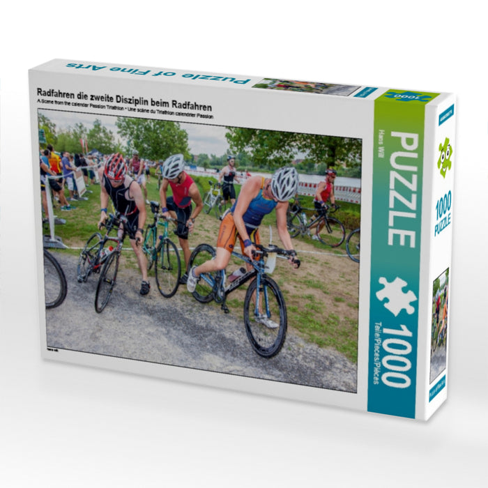 Radfahren die zweite Disziplin beim Radfahren 1000 Teile Puzzle quer - CALVENDO Foto-Puzzle'