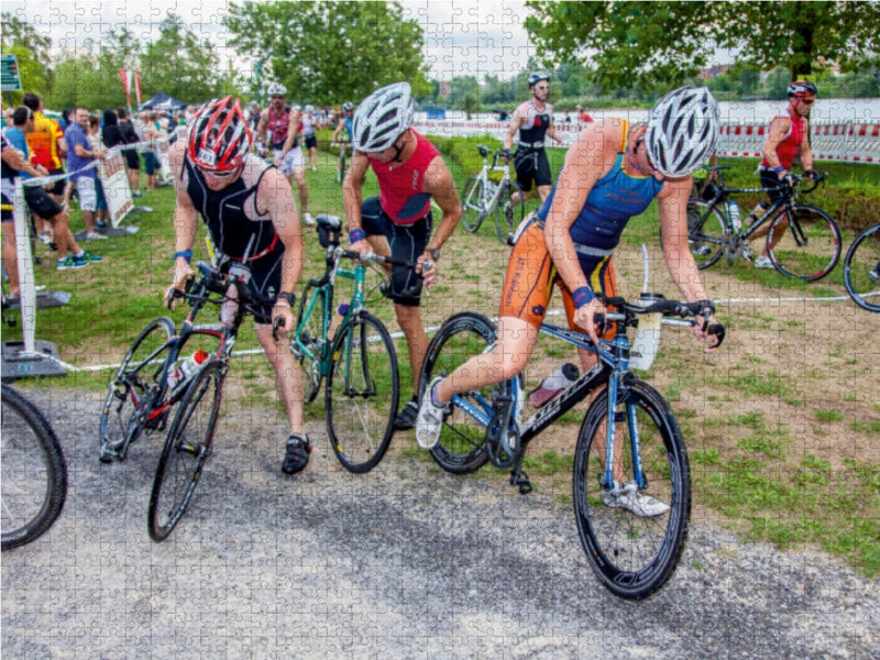Radfahren die zweite Disziplin beim Radfahren 1000 Teile Puzzle quer - CALVENDO Foto-Puzzle'